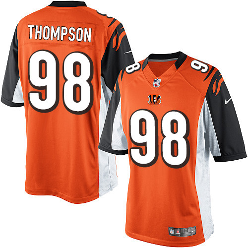 Men's Limited Brandon Thompson Nike Jersey Orange Alternate - #98 NFL Cincinnati Bengals